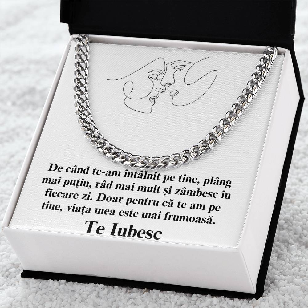 Cadou Personalizat Sot - colier Cuban Link