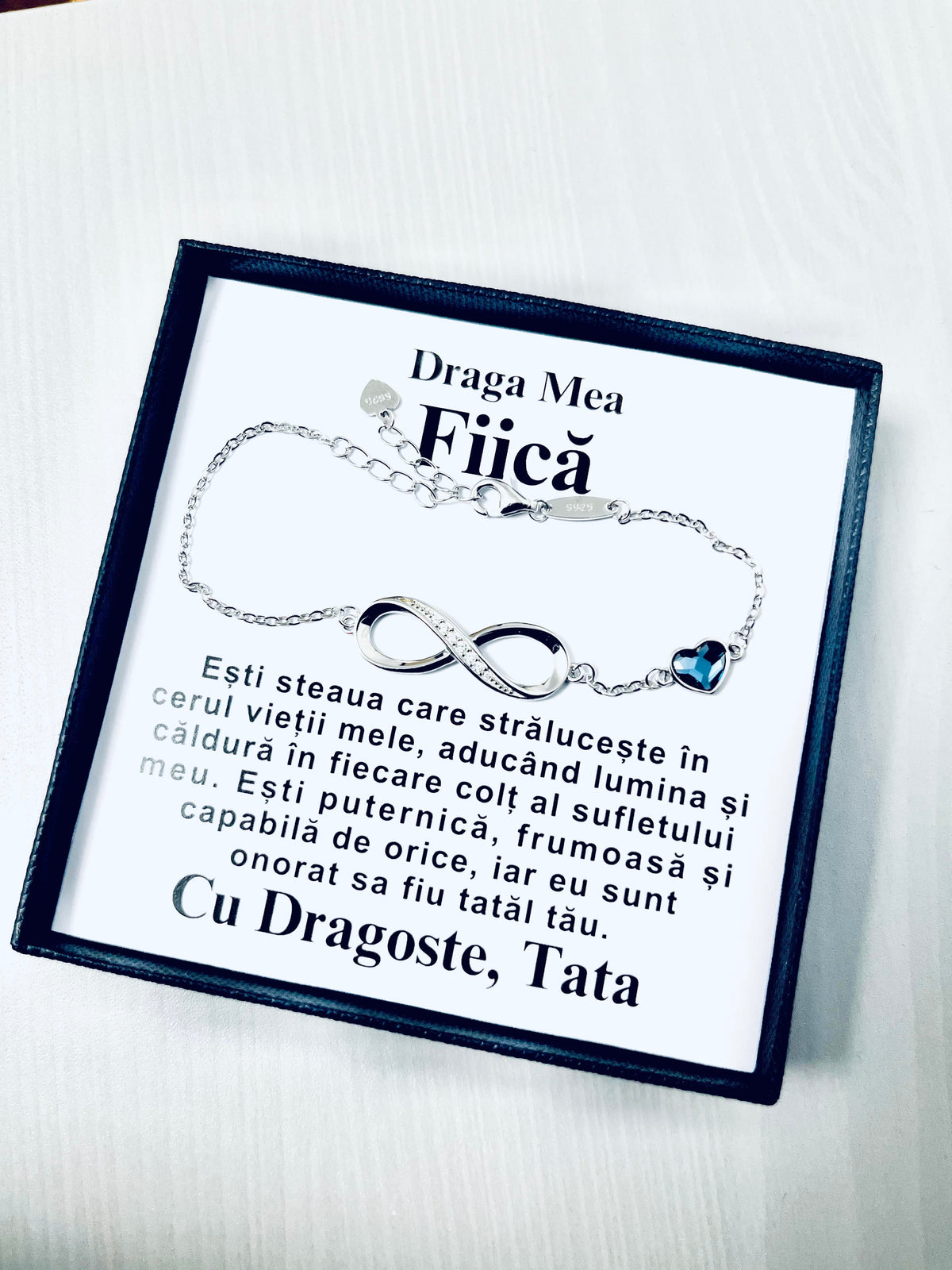 Cadou Personalizat Pentru Ziua Fiicei - Brățară Infinite Love