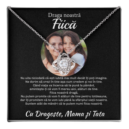 Cadou Fiică - Colier Argint Personalizat cu Poză și Mesaj card