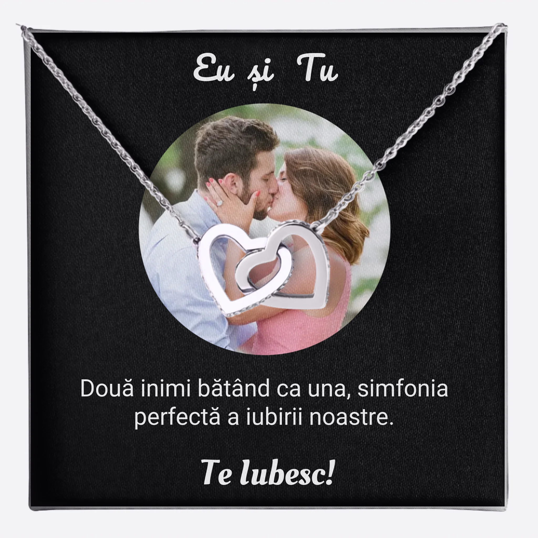 Colier Argint Personalizat cu Poză și Mesaj Unic