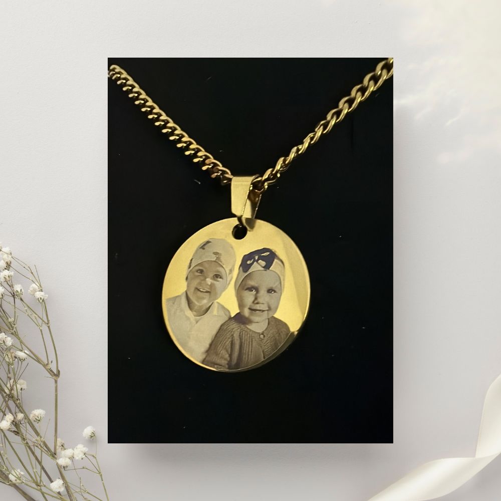 Lanțișor Placat cu Aur 14K - Personalizat cu Poză ta