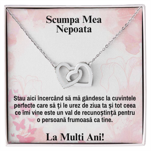 Idee De Cadou Pentru Nepoata - Colier Inimi Pereche