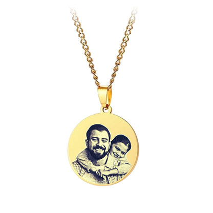 Lanțișor Placat cu Aur 14K - Personalizat cu Poză ta