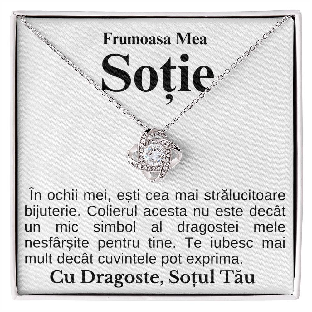 Cadouri Pentru Sotie Personalizate - Colier Love Knot Forever