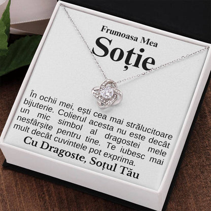 Cadouri Pentru Sotie Personalizate - Colier Love Knot Forever