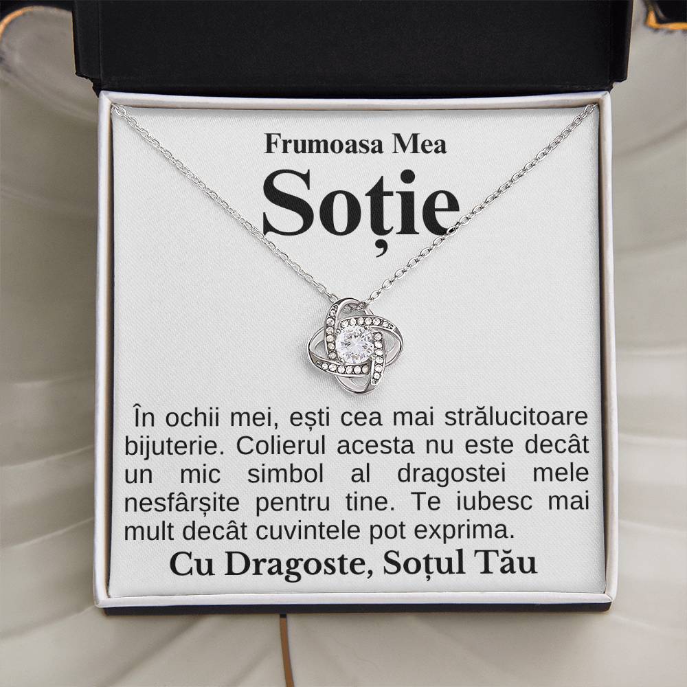 Cadouri Pentru Sotie Personalizate - Colier Love Knot Forever