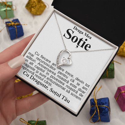 Cadou Pentru Ziua Sotiei - Colier Heart Diamond