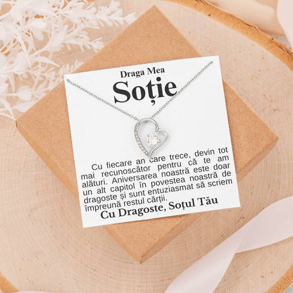 Cadou Pentru Ziua Sotiei - Colier Heart Diamond