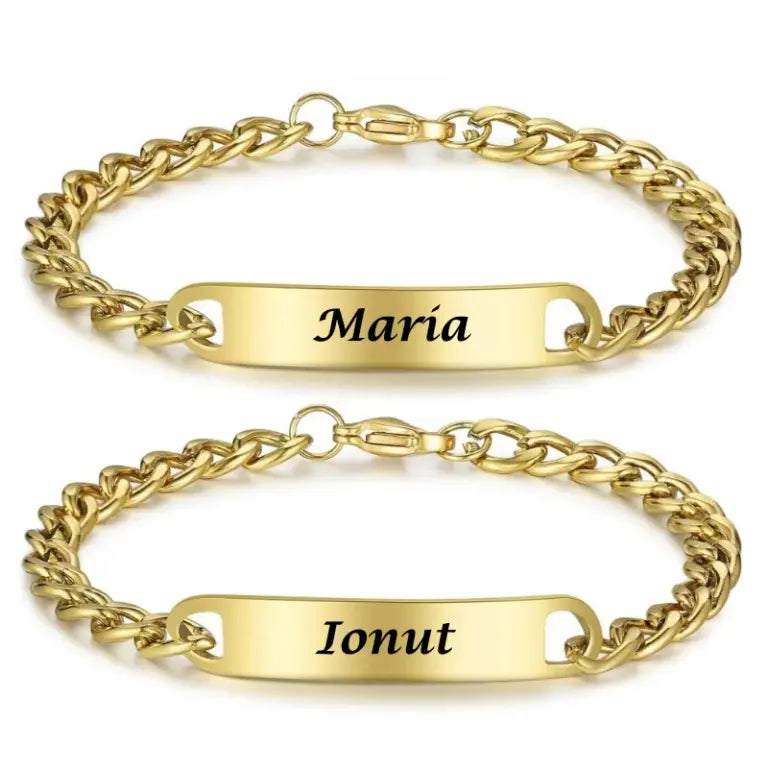 Set Brățări Personalizate pentru Cuplu + Ambalaj Cutie Trandafiri