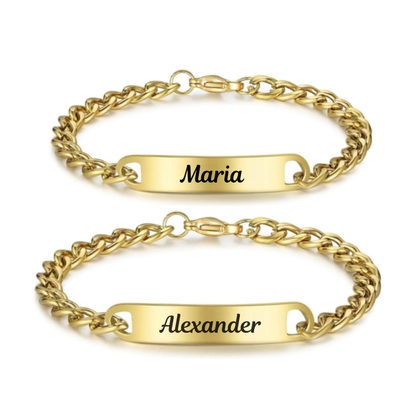 Set Brățări Personalizate pentru Cuplu + Ambalaj Cutie Trandafiri