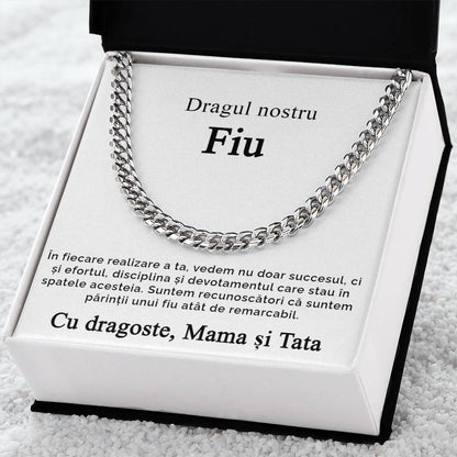 lantisor cu mesaj cadou pentru fiu
