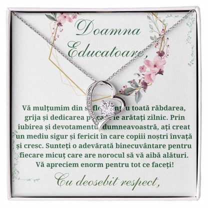Cadou pentru Doamna Educatoare - Colier Love Heart