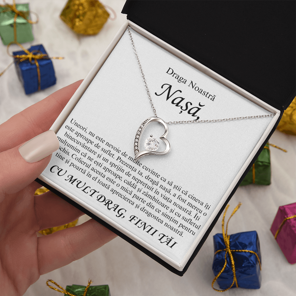 Cadouri Personalizate Nașă - Colier Inima