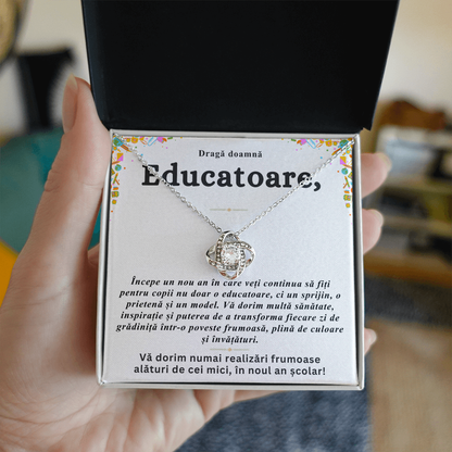 Cadou Doamna Educatoare - Colier Nodul Iubirii Început de An Școlar