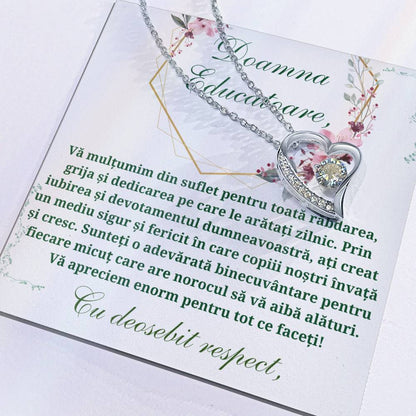Cadou pentru Doamna Educatoare - Colier Love Heart